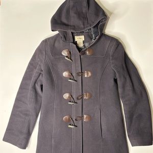 LL Bean Coat Woman’s 4-Regular Black Italian Wool Hooded Bellandi Heavy 284397